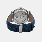 Men Automatic Blue Dial Analog Leather Watch 760-L10507