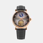 Men Automatic Grey Dial Analog Leather Watch 760-L31509