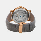 Men Automatic Grey Dial Analog Leather Watch 760-L31509