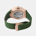 Men Automatic Green Dial Analog Silicone Watch 777-P31412
