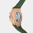 Men Automatic Green Dial Analog Silicone Watch 777-P31412