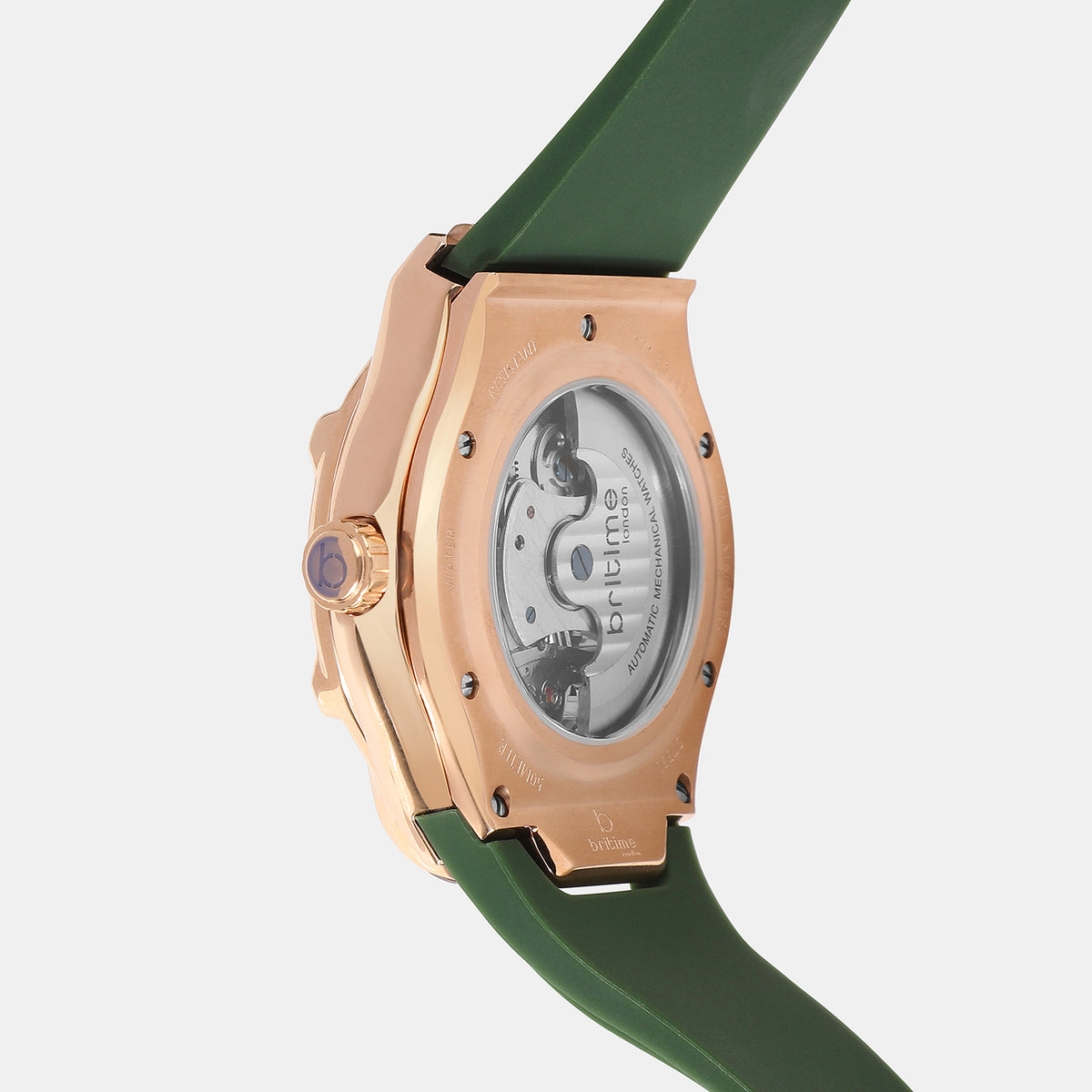 Asteroid Men Automatic Green Dial Analog Silicone Watch 777-P31412