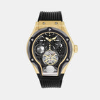 Men Automatic Black Dial Analog Silicone Watch 777-P40406