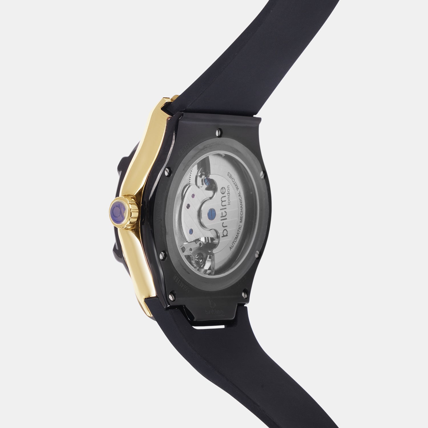 Men Automatic Black Dial Analog Silicone Watch 777-P40406