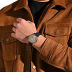 Stellor Open Heart Men Automatic Transparent Dial Multi-Function Leather Watch 786-L30507