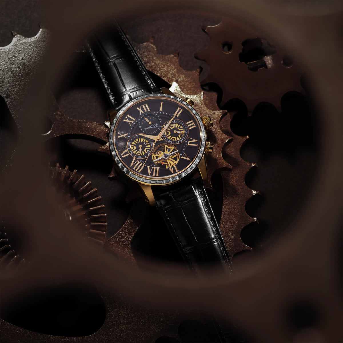 Britime 42 mm Black Automatic watch