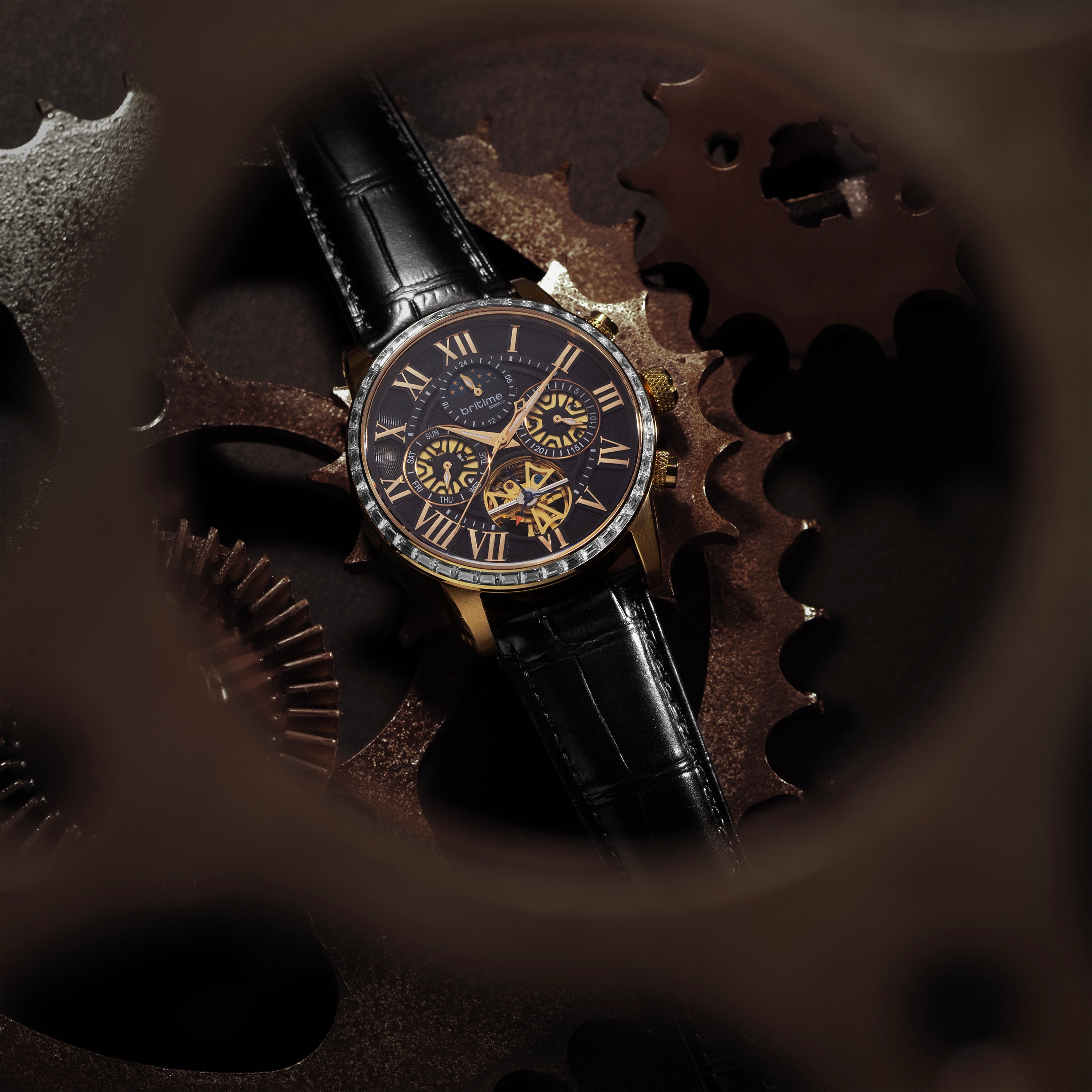 Britime 42 mm Black Automatic watch