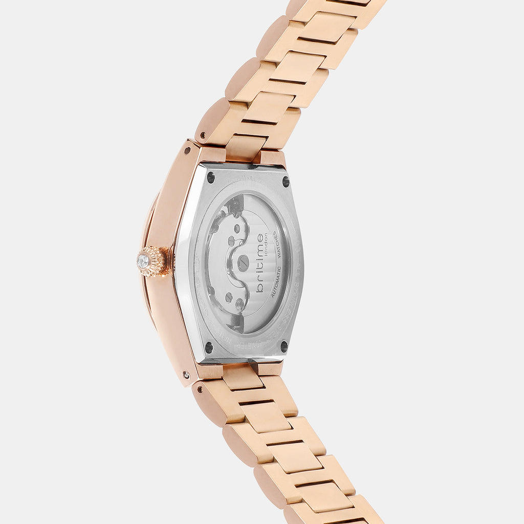 Women Automatic White Dial Analog Metal Watch 2567-M20902