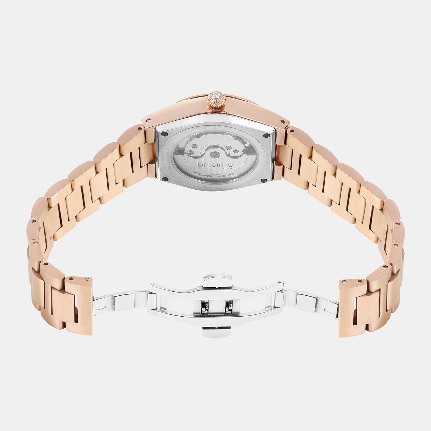 Women Automatic White Dial Analog Metal Watch 2567-M20902