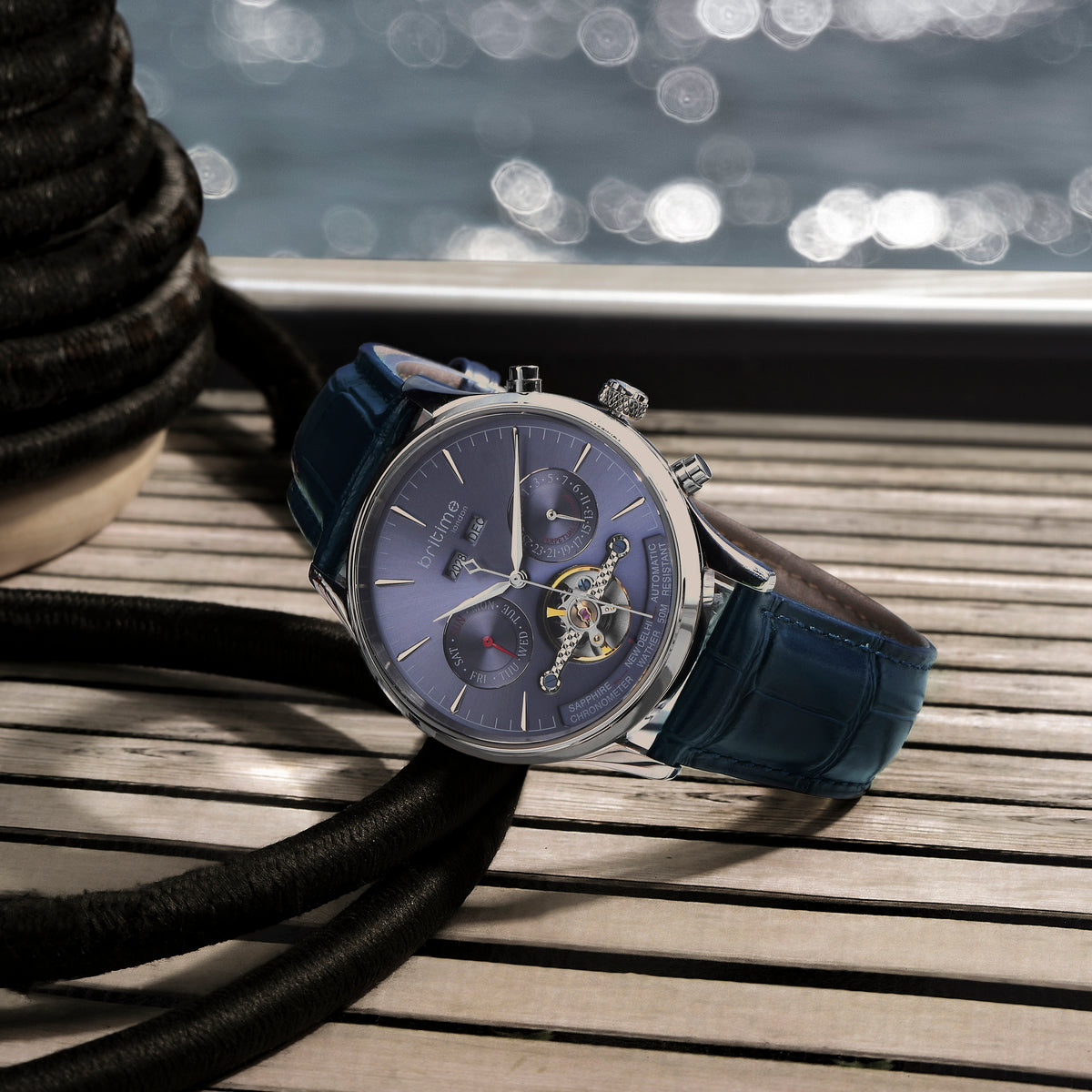 Britime 42 mm Blue Automatic watch