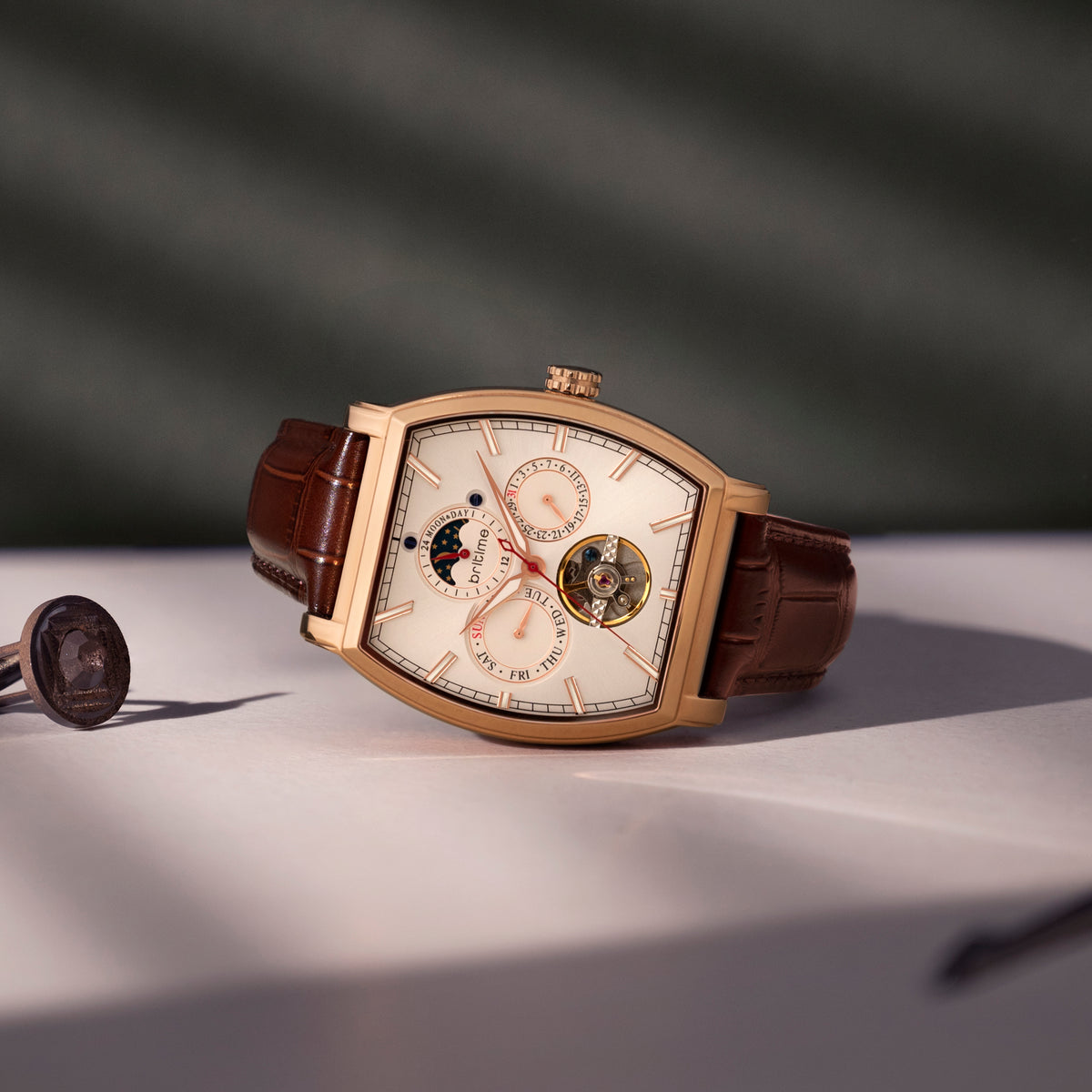 Britime 41 mm Brown Automatic watch