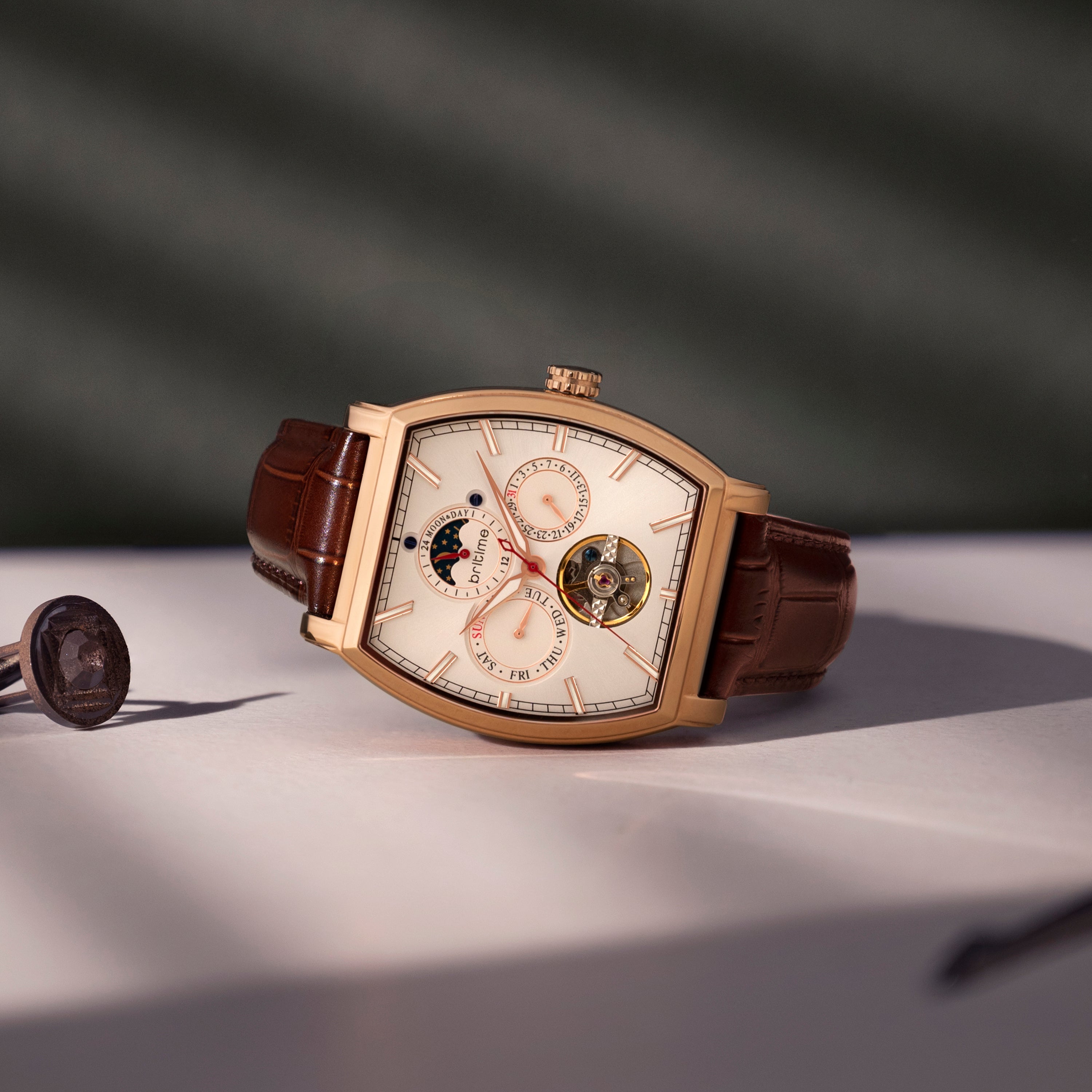 Britime 41 mm Brown Automatic watch