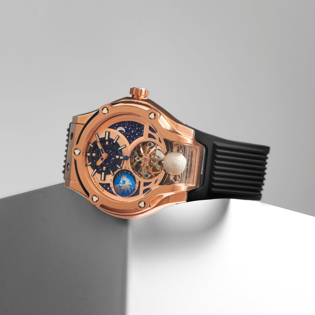 Britime Men Round Rose Gold watch