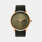 Men Quartz Green Dial Analog Leather Watch 8004T-L3314