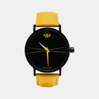 Men Quartz Black Dial Analog Leather Watch 8005T-L4413