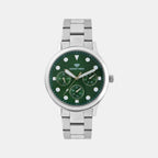 Men Quartz Green Dial Multi-Function Metal Watch 8006M-M1114
