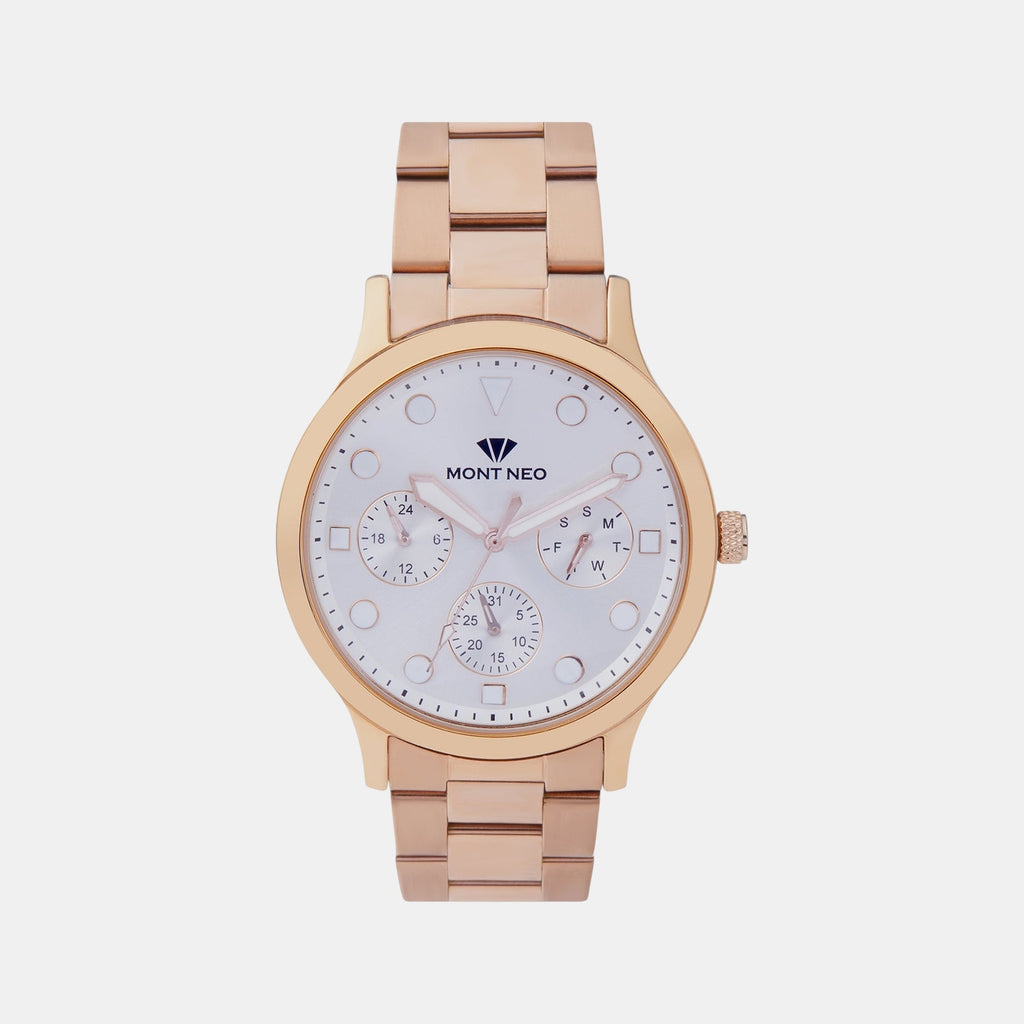 Men Quartz Silver Dial Multi-Function Metal Watch 8006M-M3303