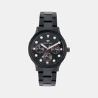 Men Quartz Black Dial Multi-Function Metal Watch 8006M-M4404