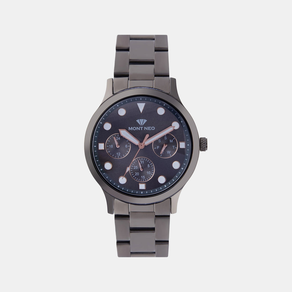 Men Quartz Gun Dial Multi-Function Metal Watch 8006M-M8816