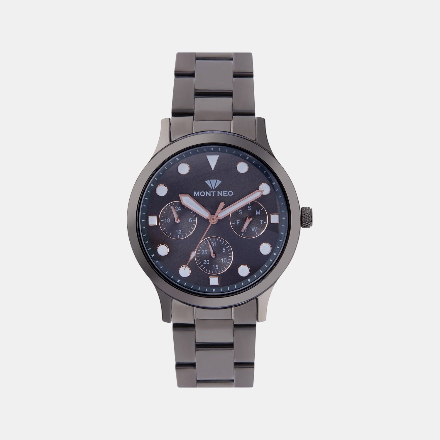 Men Quartz Gun Dial Multi-Function Metal Watch 8006M-M8816