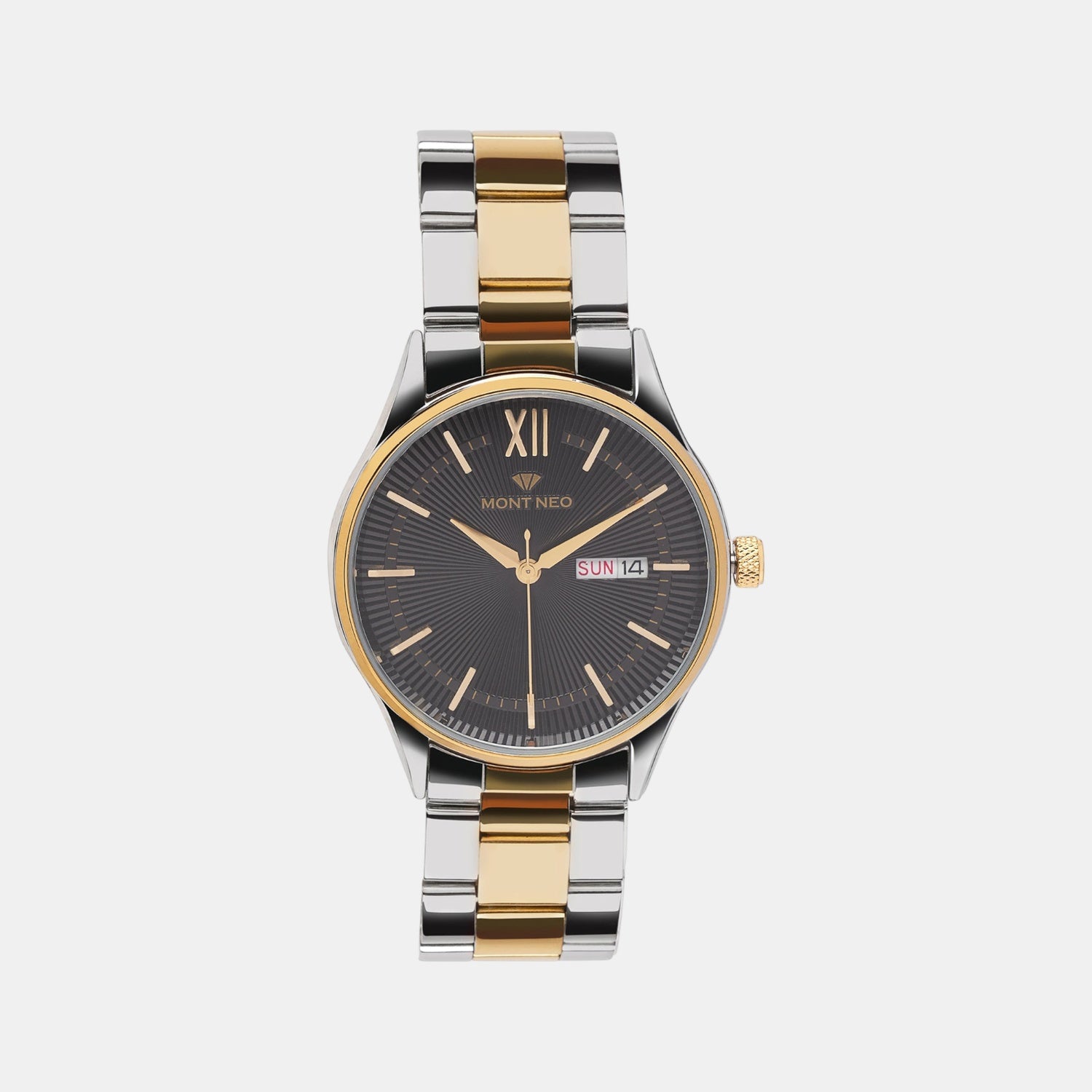 Men Quartz Black Dial Analog Stainless Steel Watch 8007T-M1204