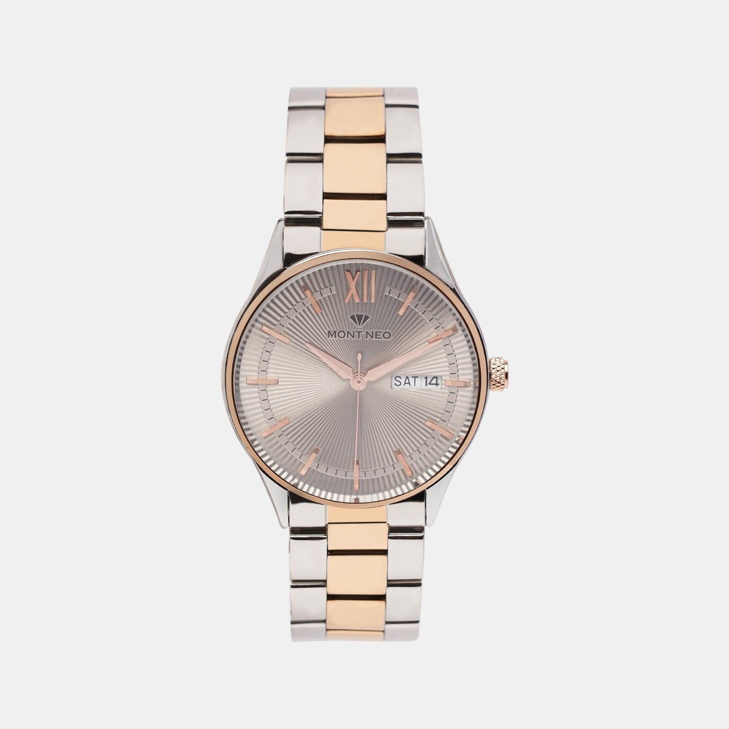 Men Quartz Grey Dial Analog Stainless Steel Watch 8007T-M1315