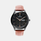 Men Quartz Black Dial Analog Leather Watch 8009D-L4404-02