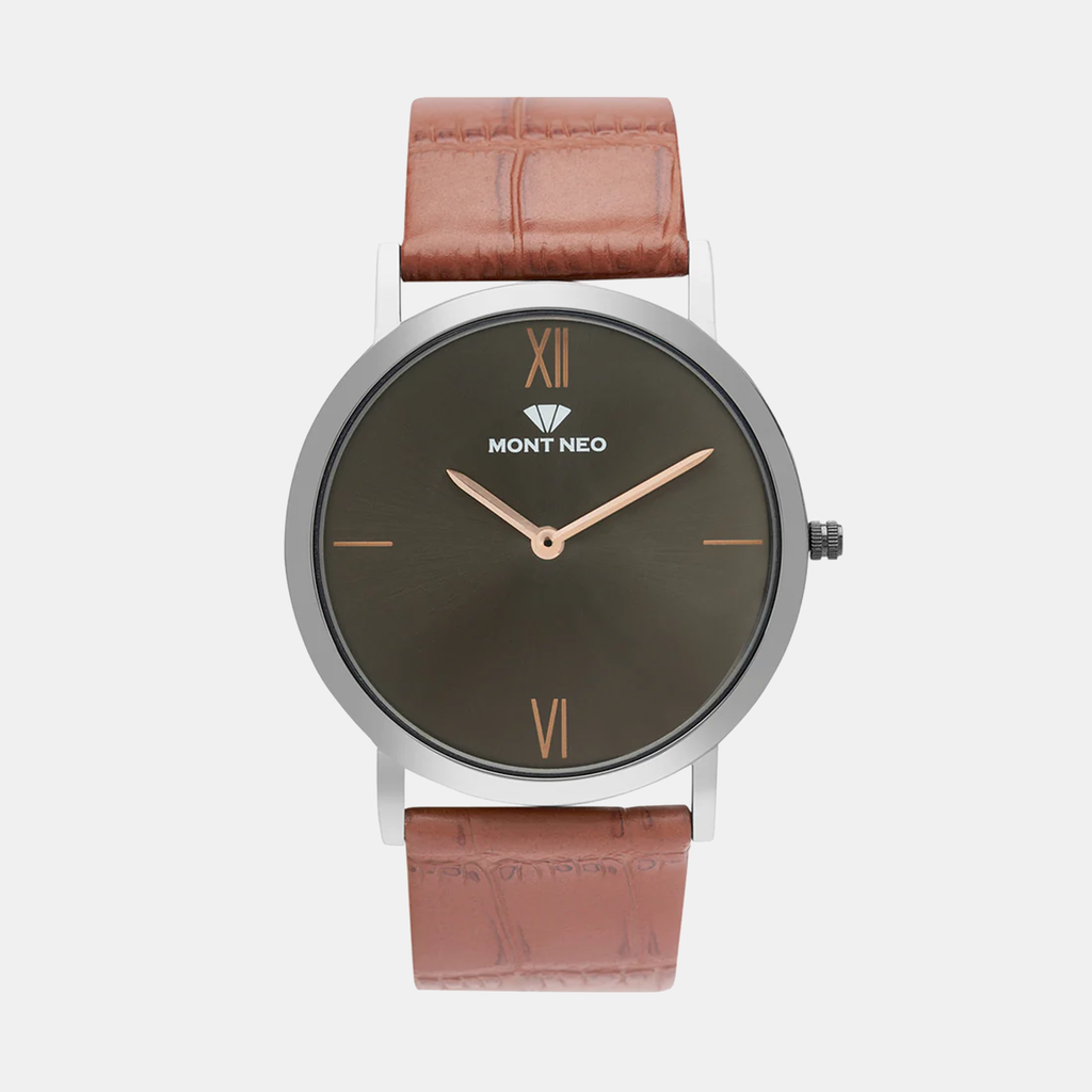 Mont Neo Round Gun Analog watch