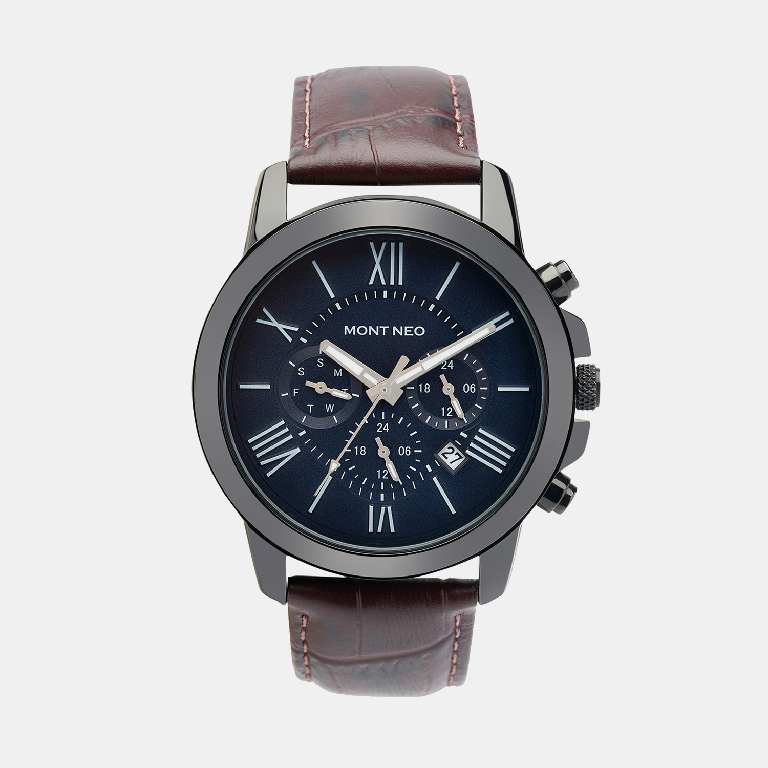 Mont Neo Round Blue Chronograph watch