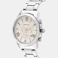 Men Quartz Silver Dial Chronograph Metal Watch 8015C-M1103