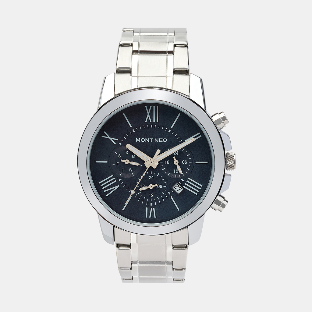 Mont Neo Round Blue Chronograph watch