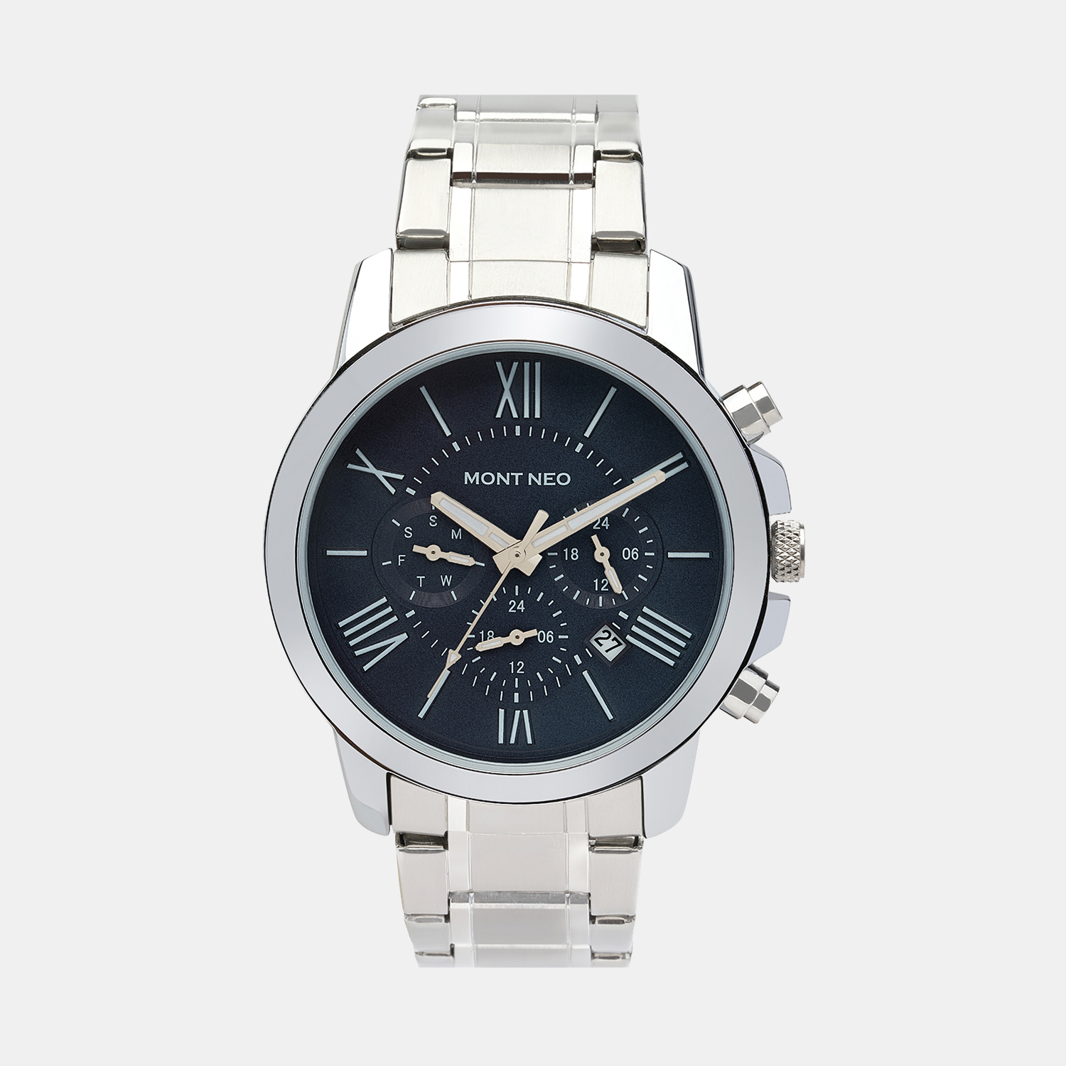 Mont Neo Round Blue Chronograph watch