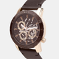 Men Quartz Brown Dial Chronograph Leather Watch 8017M-L3606