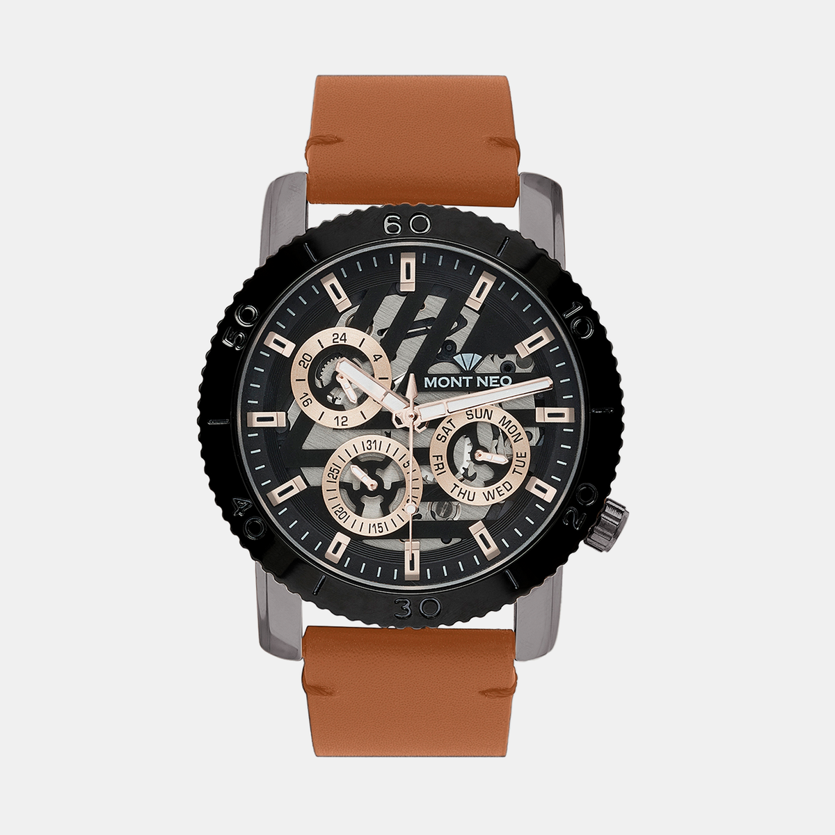Mont Neo Round Black Multi-Function watch