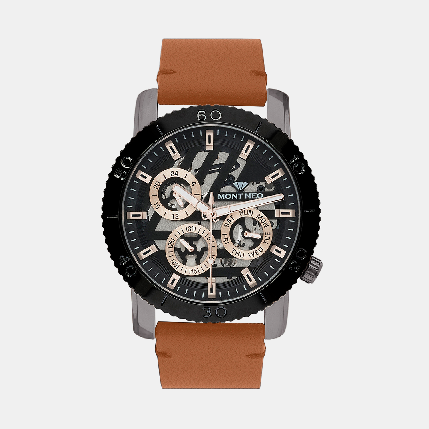 Mont Neo Round Black Multi-Function watch