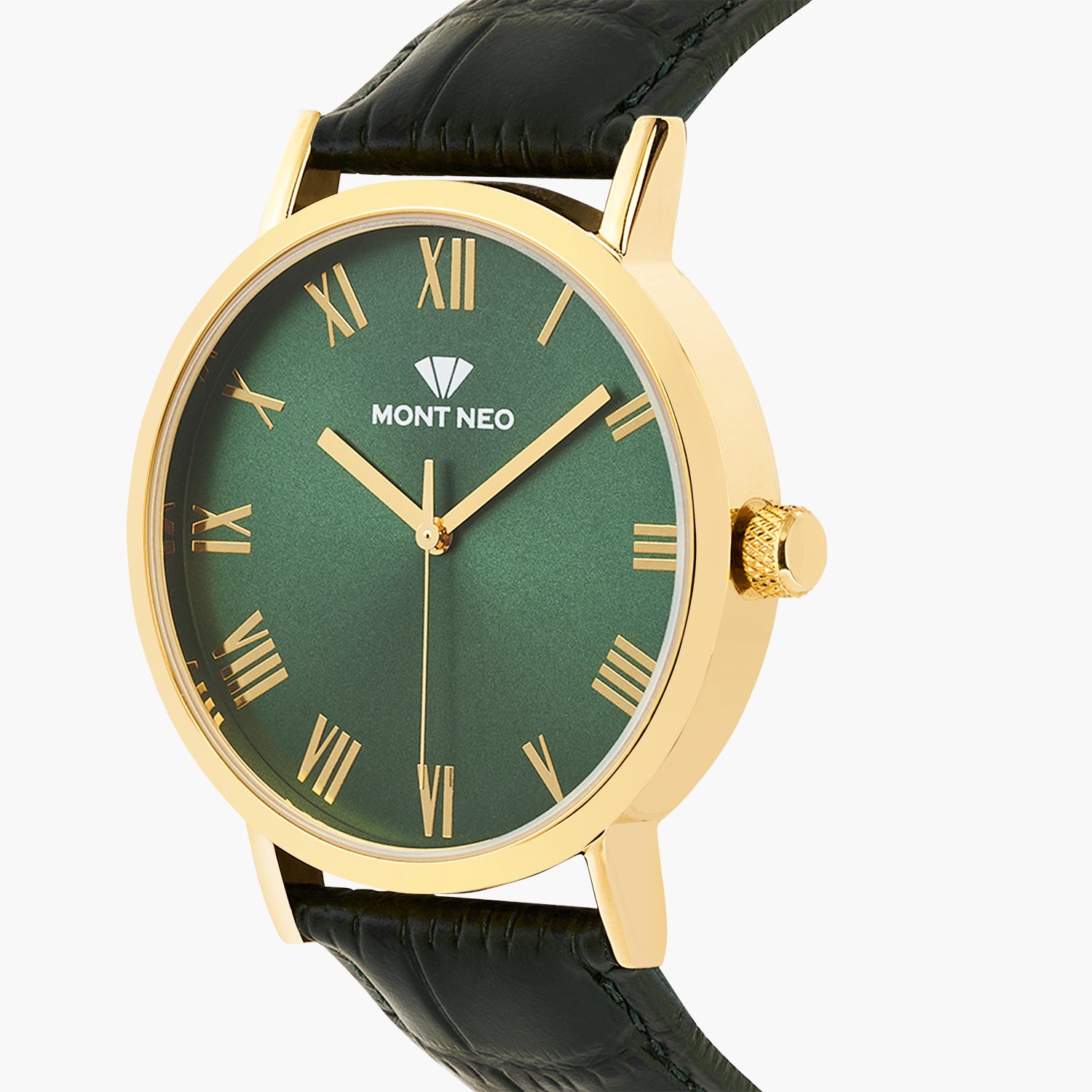 Men Quartz Green Dial Analog Leather Watch 8020T-L2214