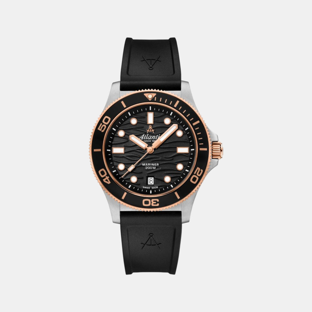 Mariner Men Quartz Black Dial Analog Rubber Watch 81371.43.69RPU