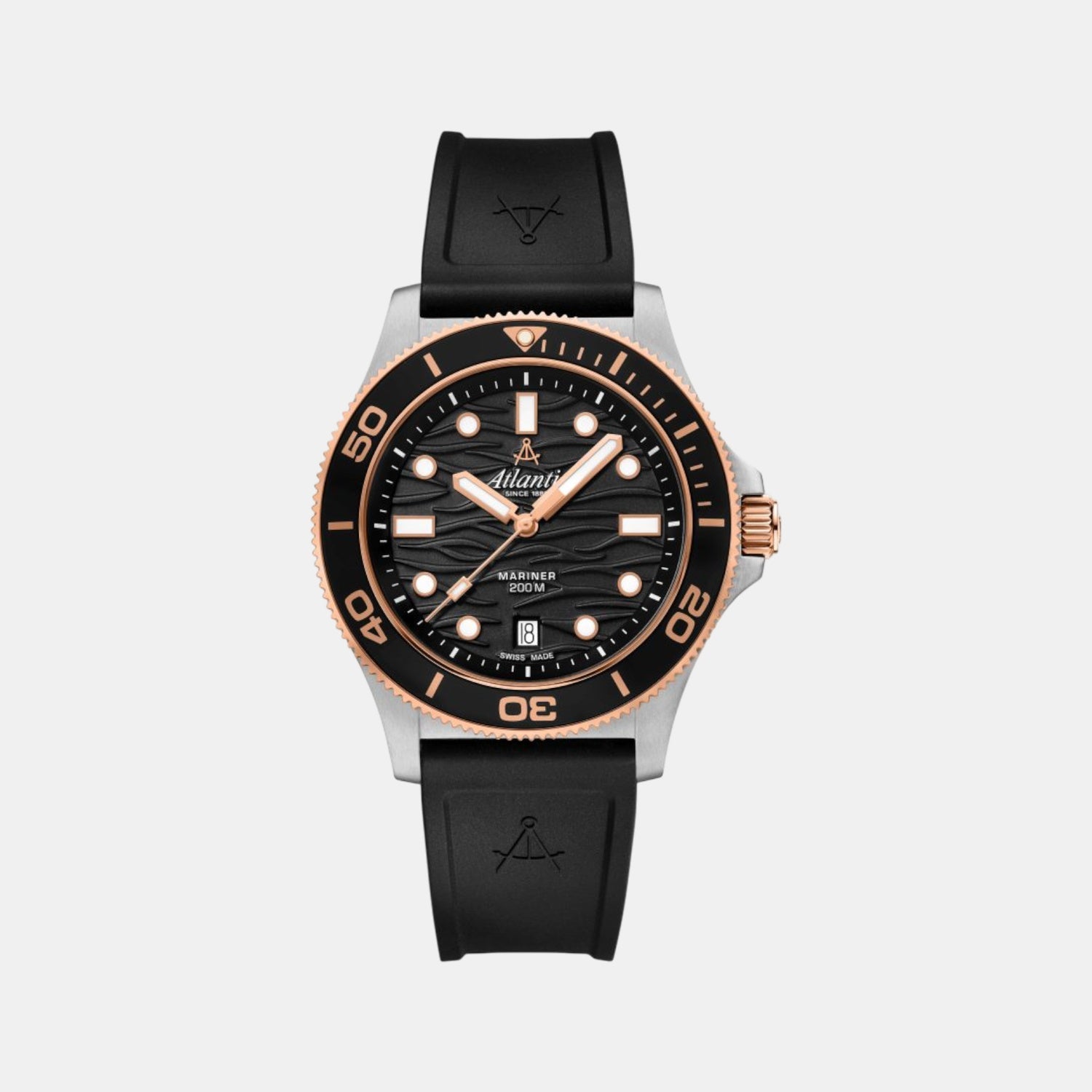 Mariner Men Quartz Black Dial Analog Rubber Watch 81371.43.69RPU