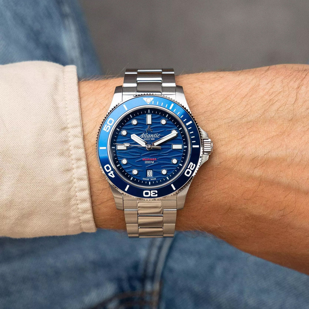 Mariner Men Quartz Blue Dial Analog Stainless Steel Watch 81376.41.59