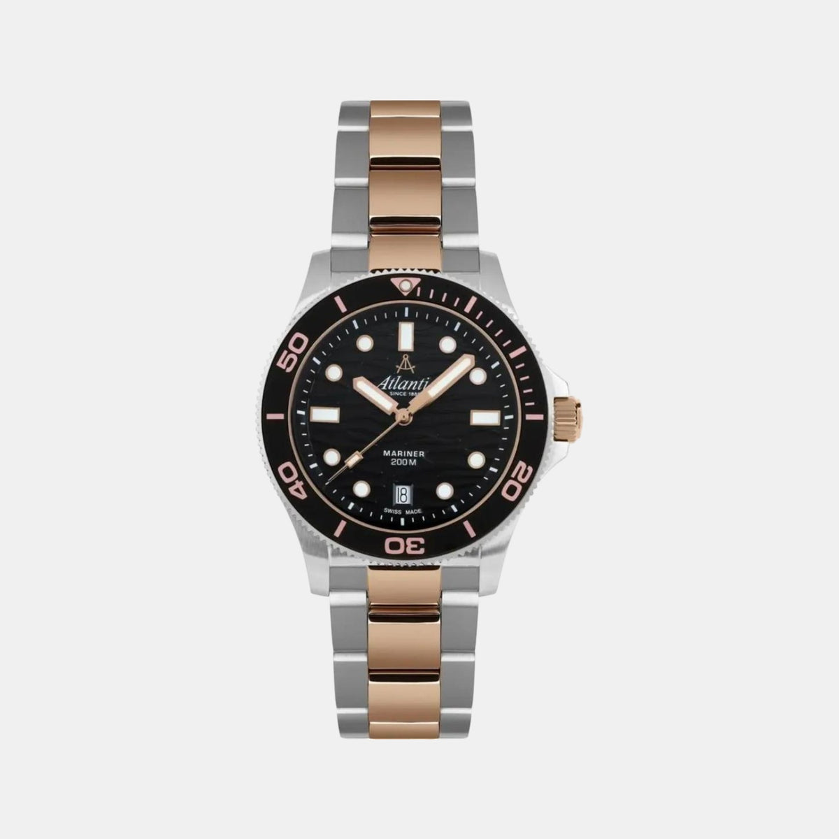 Mariner Men Quartz Black Dial Analog Stainless Steel Watch 81376.43.69R