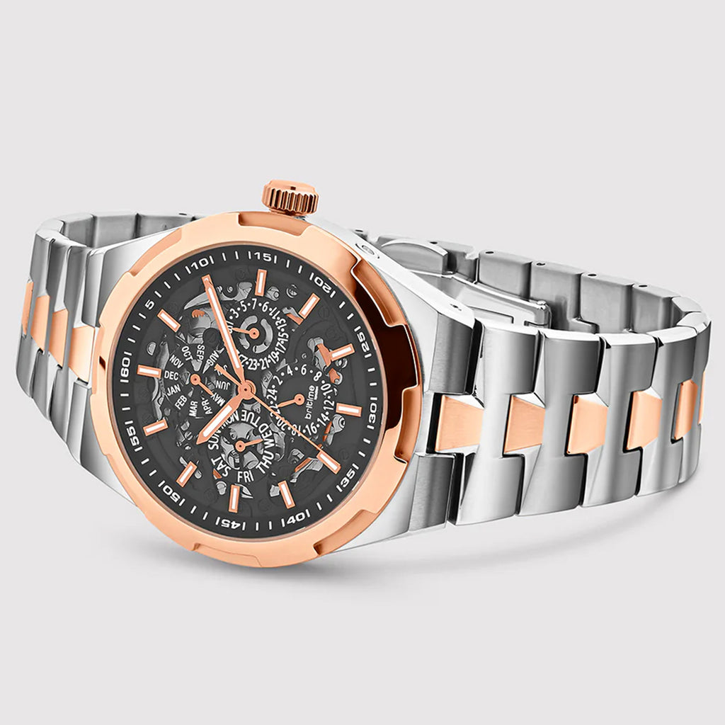 Atlas Men Automatic Black Dial Analog Stainless Steel Watch 815-M10405