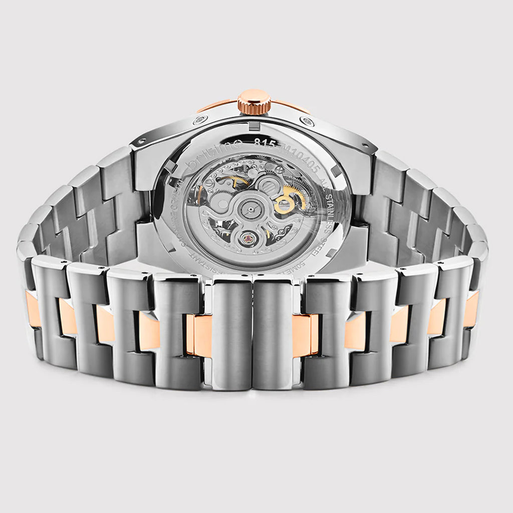 Atlas Men Automatic Black Dial Analog Stainless Steel Watch 815-M10405