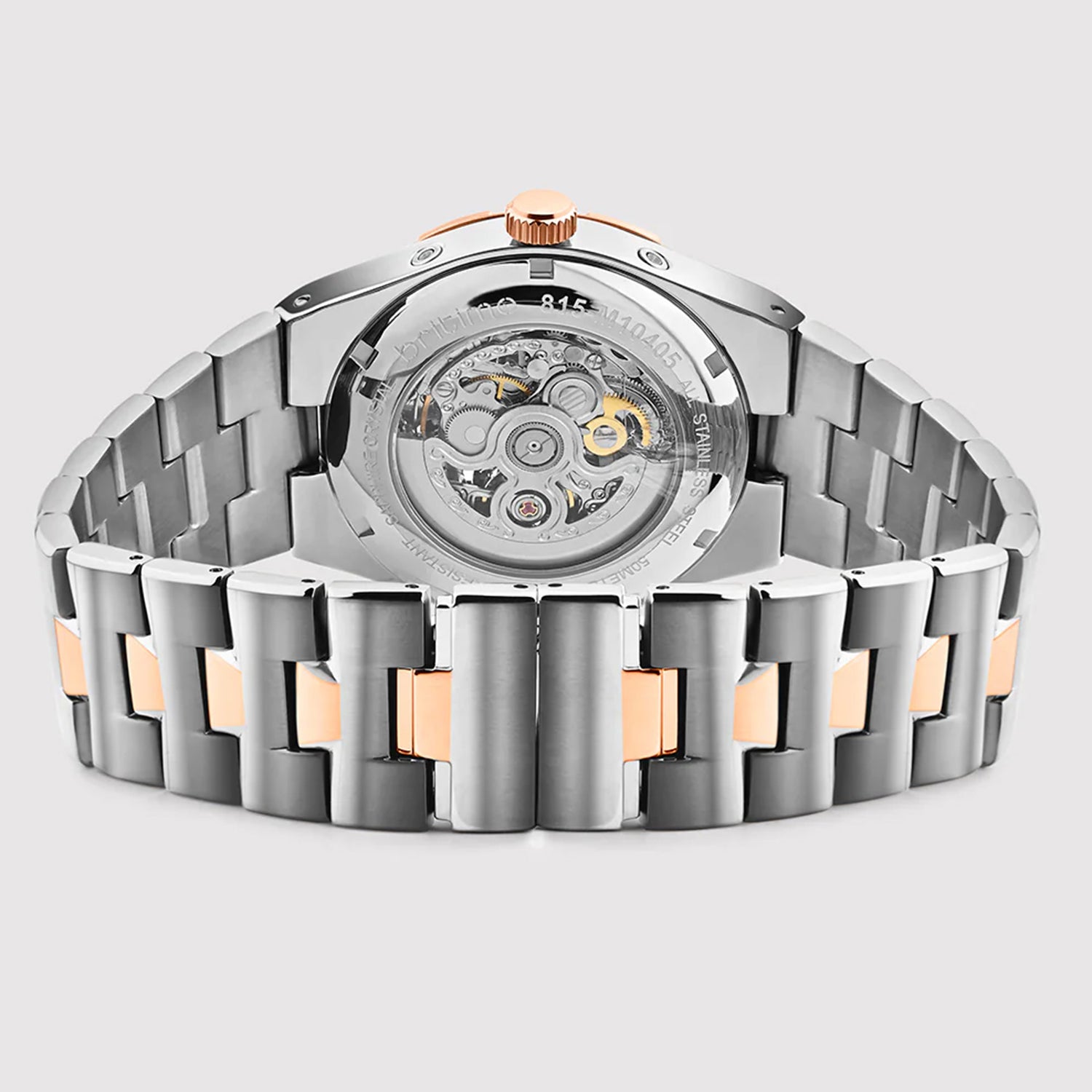 Atlas Men Automatic Black Dial Analog Stainless Steel Watch 815-M10405