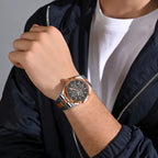 Atlas Men Automatic Black Dial Analog Stainless Steel Watch 815-M10405