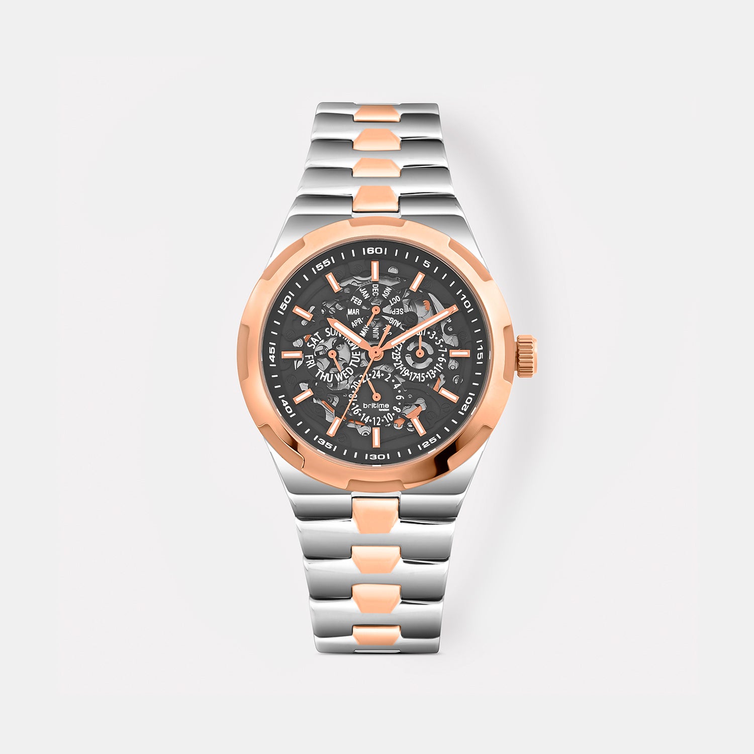 Atlas Men Automatic Black Dial Analog Stainless Steel Watch 815-M10405