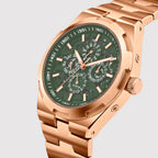 Atlas Men Automatic Green Dial Multi-Function Stainless Steel Watch 815-M31403