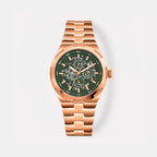 Atlas Men Automatic Green Dial Multi-Function Stainless Steel Watch 815-M31403