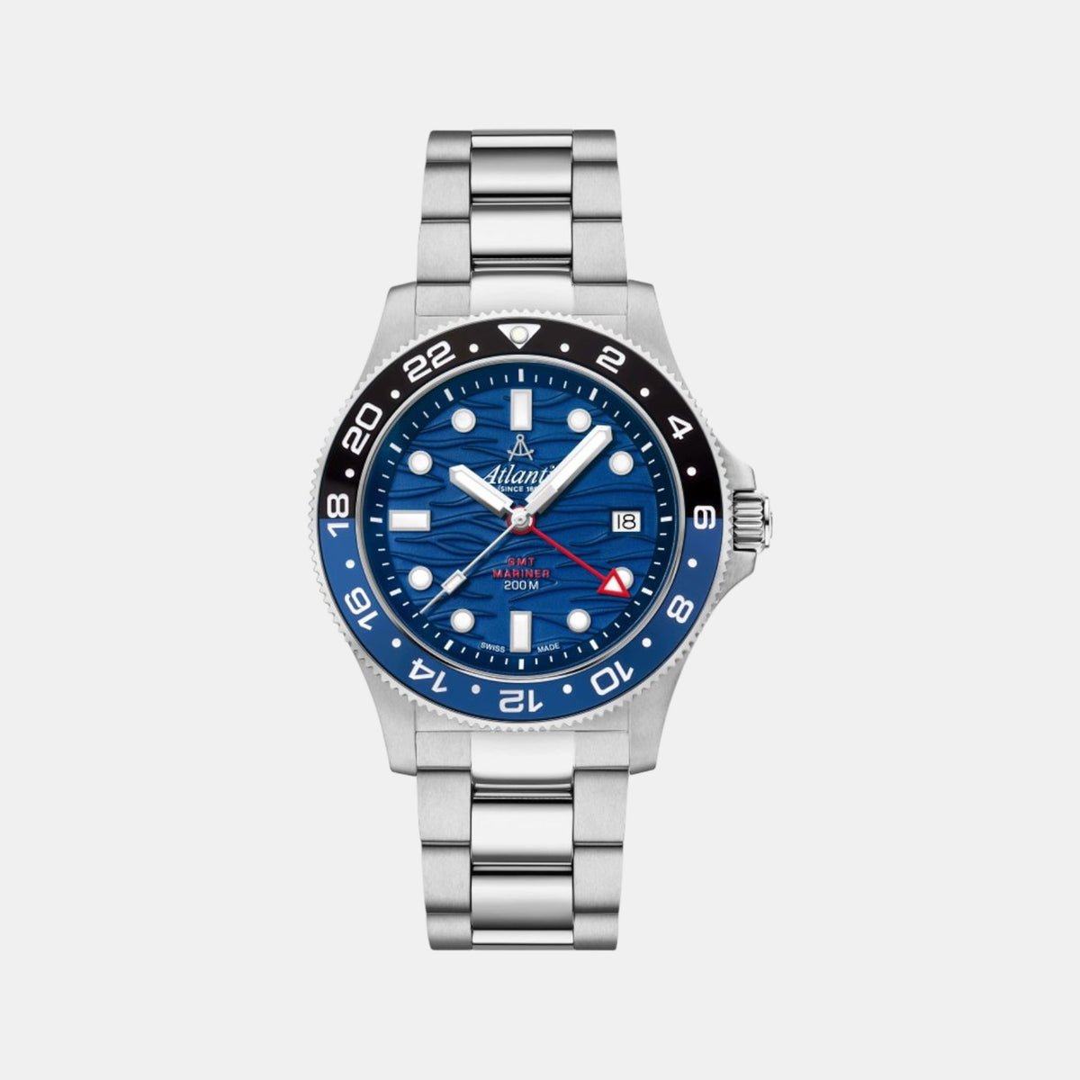 Mariner Men Quartz Blue Dial Analog Stainless Steel Watch 81576.41.59GMT