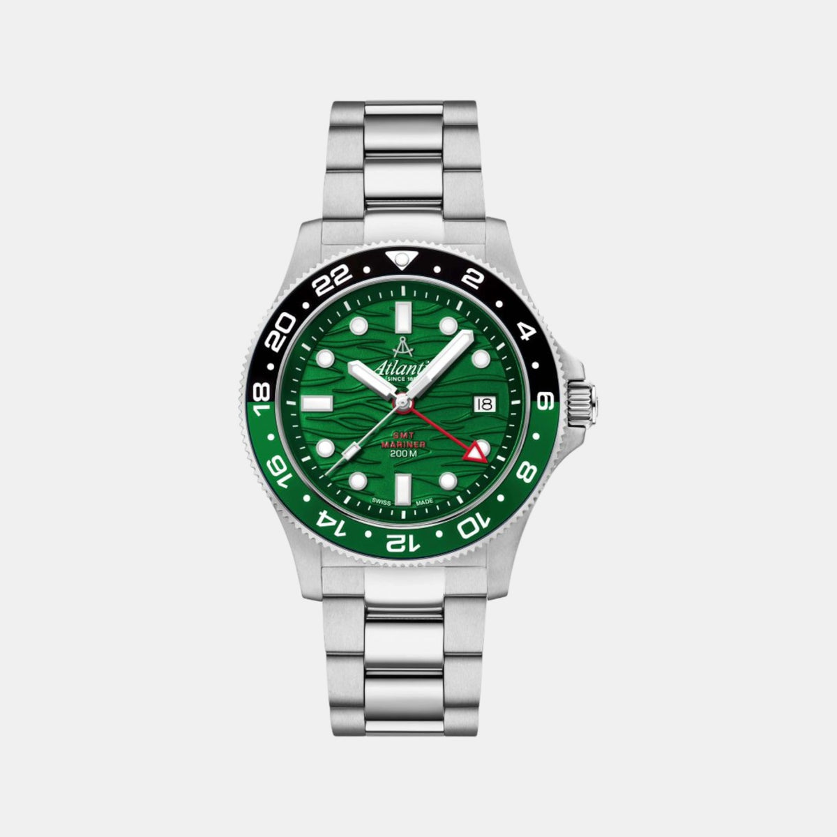 Mariner Men Quartz Green Dial Analog Stainless Steel Watch 81576.41.79GMT