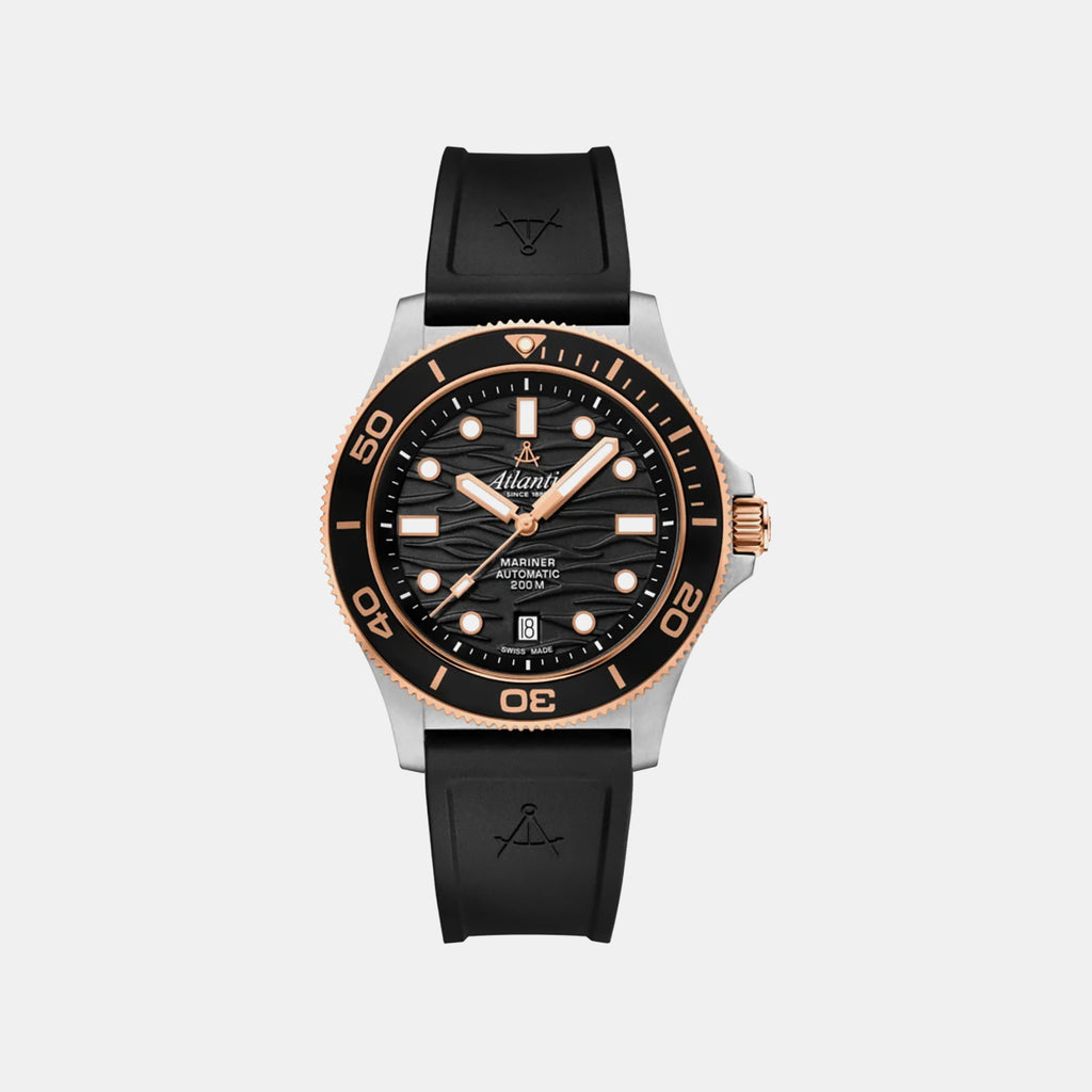 Mariner Wave Men Automatic Black Dial Analog Rubber Watch 81771.43.69 RPU